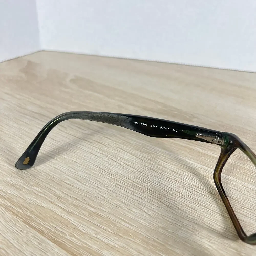 Ray-Ban RB5206 2445 Eyeglasses 52-18-140 Brown Green Full Rim PARTS ONLY